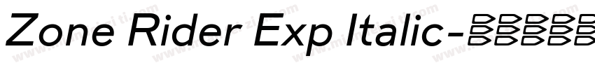 Zone Rider Exp Italic字体转换